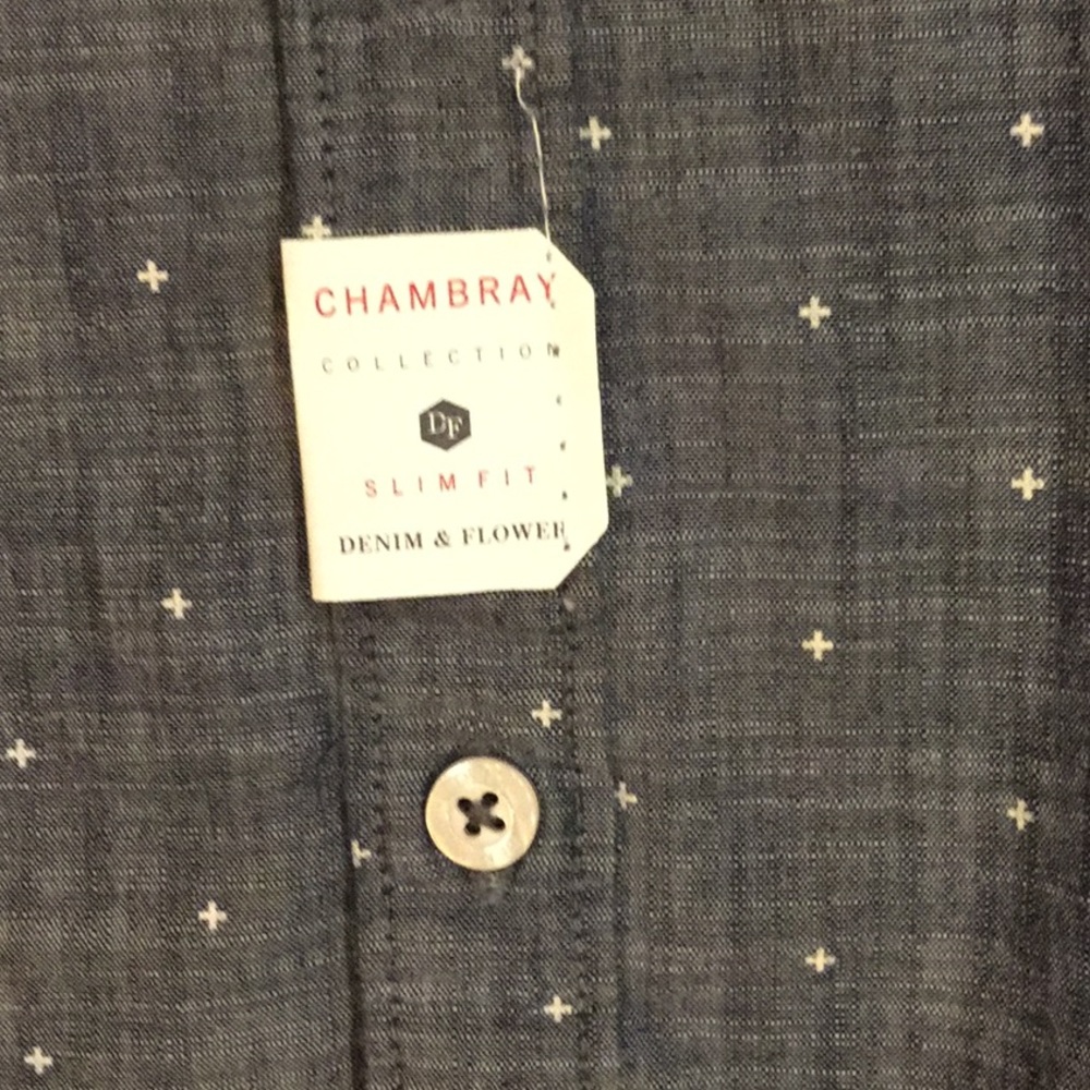 Denim & Flower slim fit button down. NWT - Picture 5 of 7